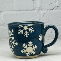 Dark Blue Snowflake Teacup 3