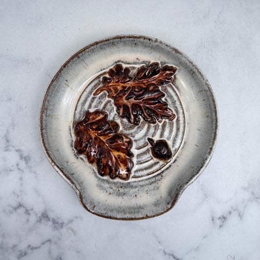 3-D Oak Leaves Spoon Rest 1
