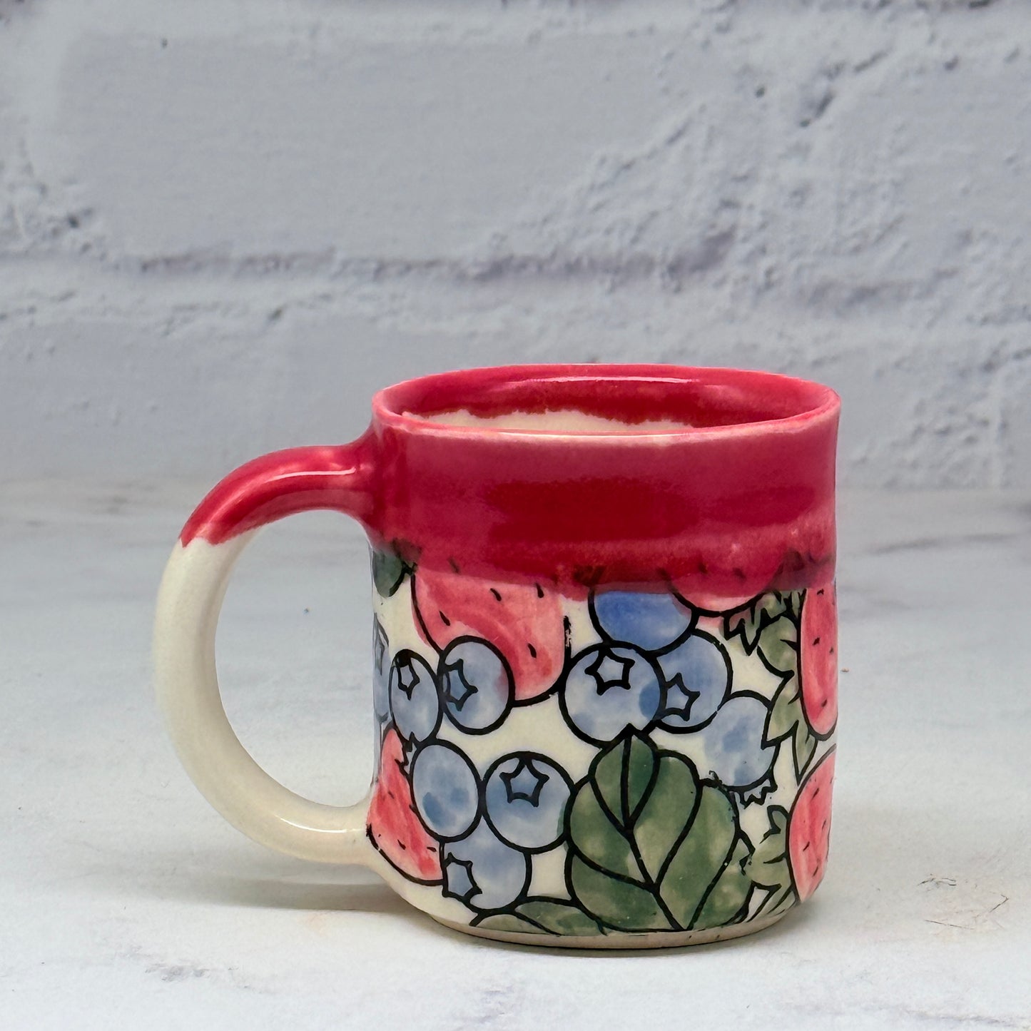 Red with Fruit Espresso Mug