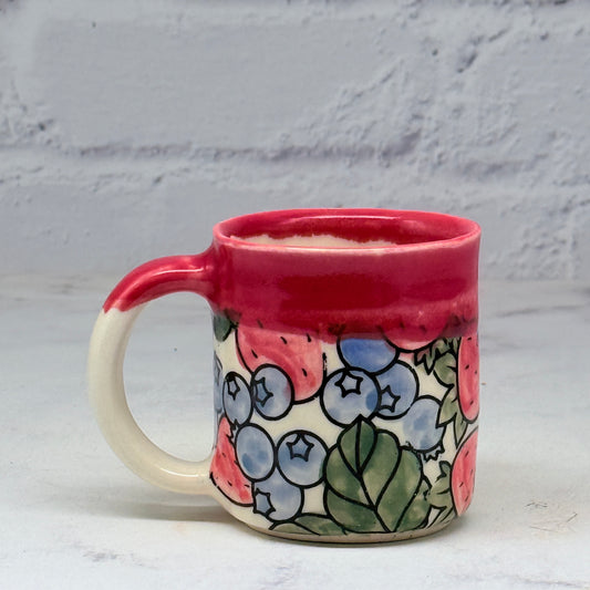 Red with Fruit Espresso Mug