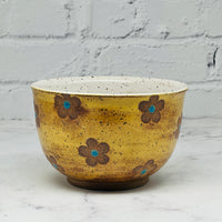 Gold with Daisies Small Bowl
