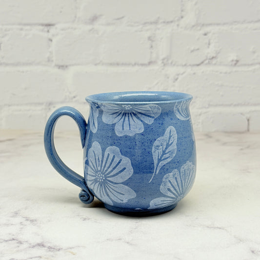 Blue with White Flowers Teacup 5
