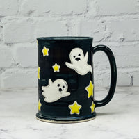 Black with Ghosts Tall Mug 1