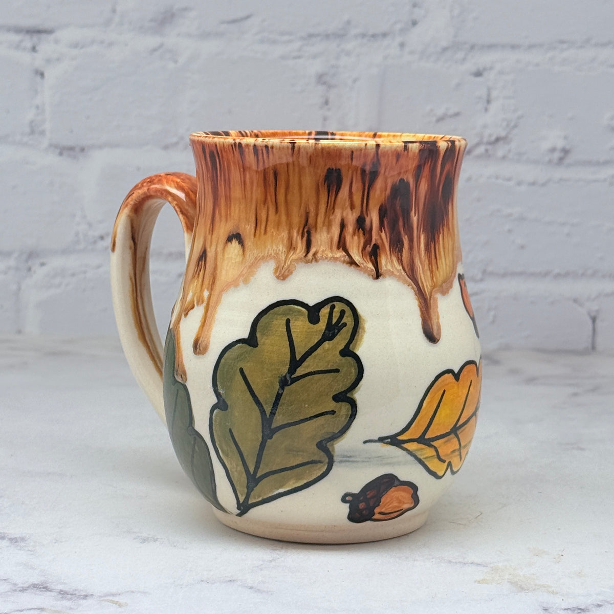 Fall Leaves Watercolor Mug 1