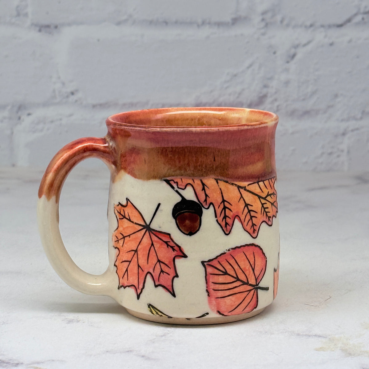 Orange with Leaves Espresso Mug