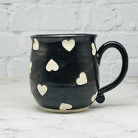 Black with Hearts Mug 2