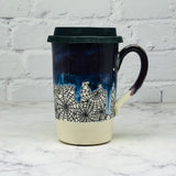 Purple Spiderwebs Travel Mug 3