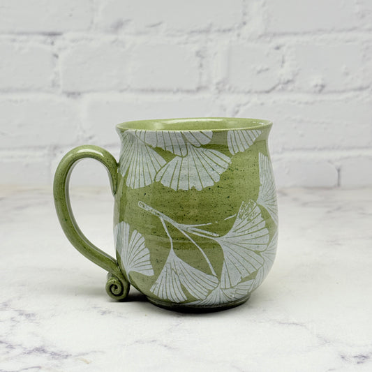 Green with White Gingko Teacup 4