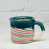 Teal Peppermint Marbled Espresso Mug