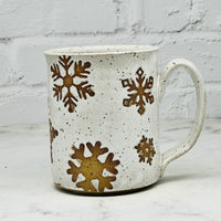 Speckled White Snowflakes Mug 2