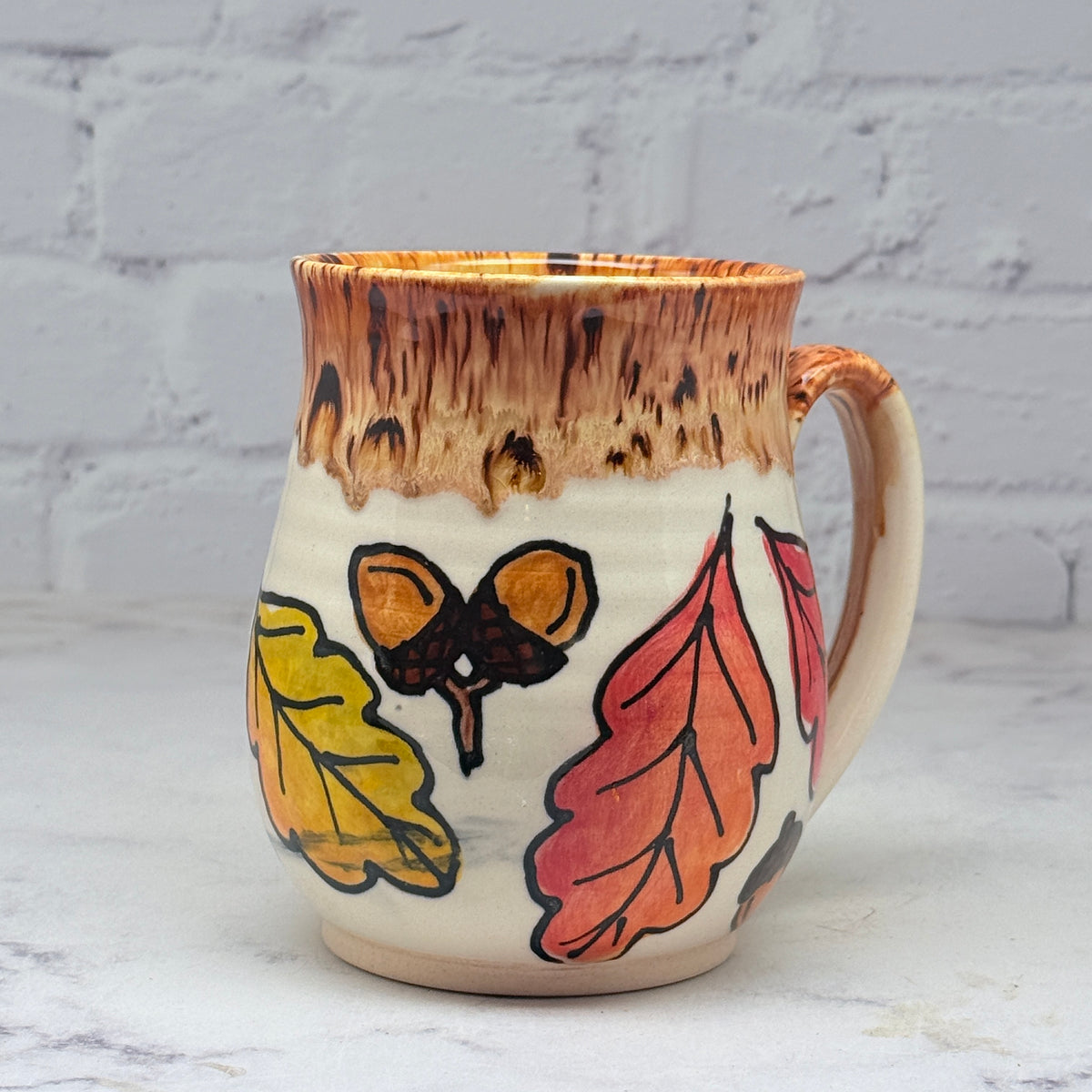 Fall Leaves Watercolor Mug 3