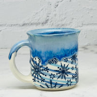 Blue Snowflakes Marbled Espresso Mug 1