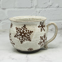 November Preorder Speckled White Snowflakes Cafe Mug