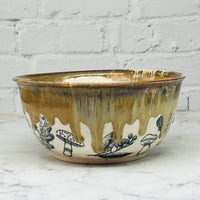 Copper with Fall Foliage Large Bowl 2