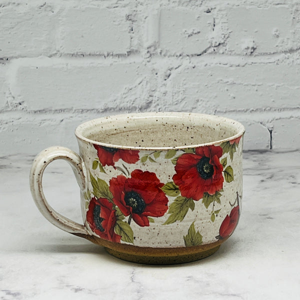 Red Poppies Soup Mug 1