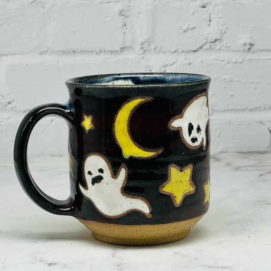 Black with Ghosts Mug 2