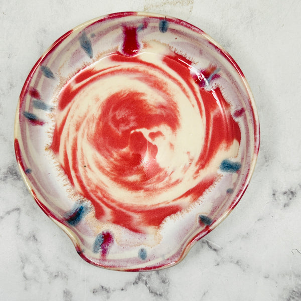 Creamy Peppermint Marbled Spoon Rest 1