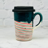 Teal Peppermint Marbled Travel Mug 1