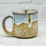 Blue with White Snowflakes Espresso Mug 2