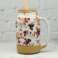 Fall Foliage Straw Mug