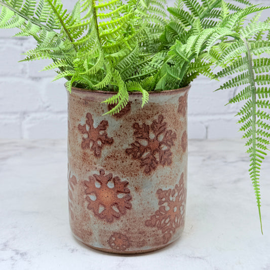 Light Blue with Snowflakes Vase