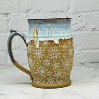 Light Blue with White Snowflakes Tall Mug 5