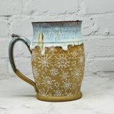 Light Blue with White Snowflakes Tall Mug 5