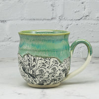 Green with Birds Mug 2