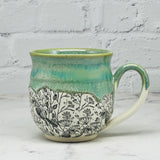 Green with Birds Mug 2