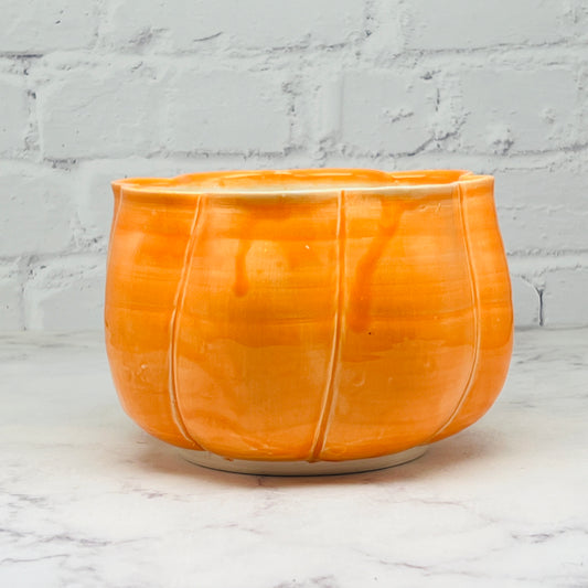 Orange Large Pumpkin Bowl 1