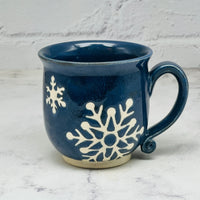 November Preorder Dark Blue Snowflake Teacup