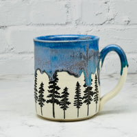 Blue with Pine Trees Mug 2