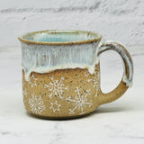 Blue with White Snowflakes Espresso Mug 1