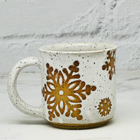 Speckled White Snowflakes Espresso Mug 2