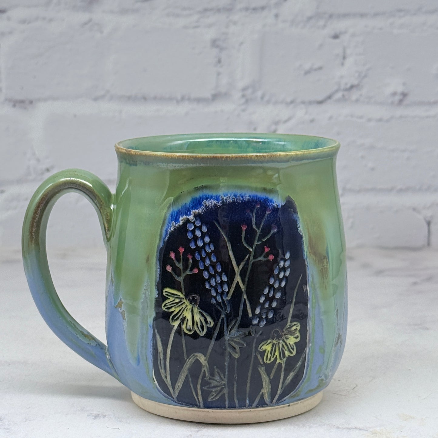 Sgraffito Wildflowers Mug