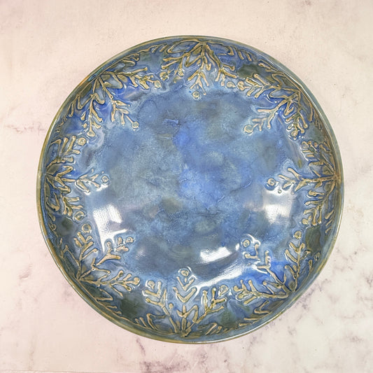 Light Blue with Raised Snowflakes Plate 1