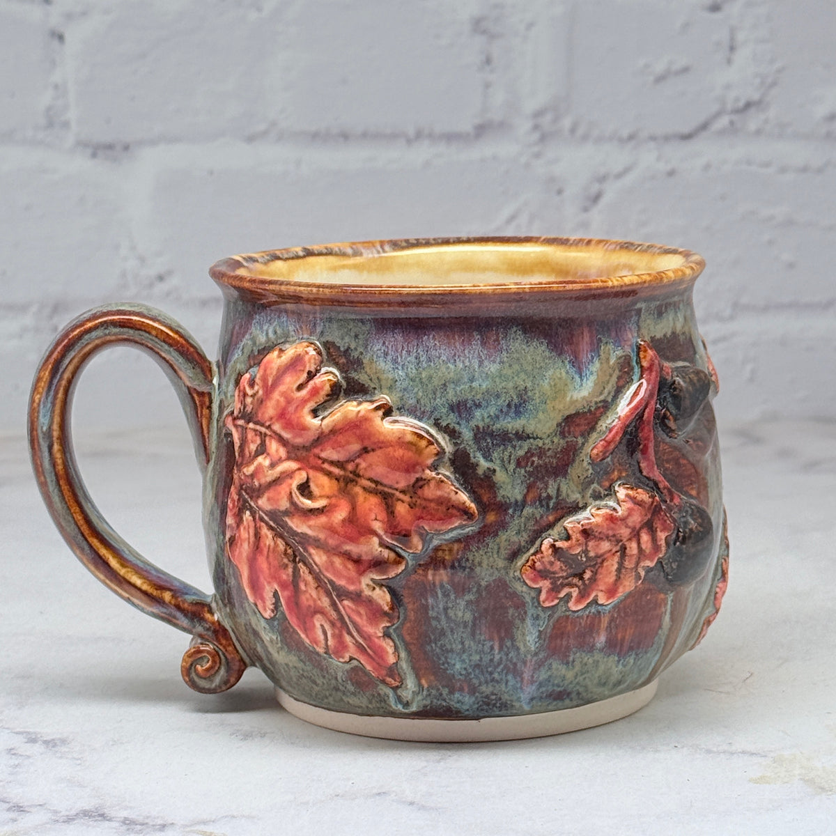 3-D Fall Leaves Mug