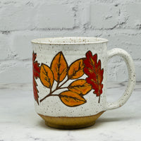 White with Fall Leaves Mug 1