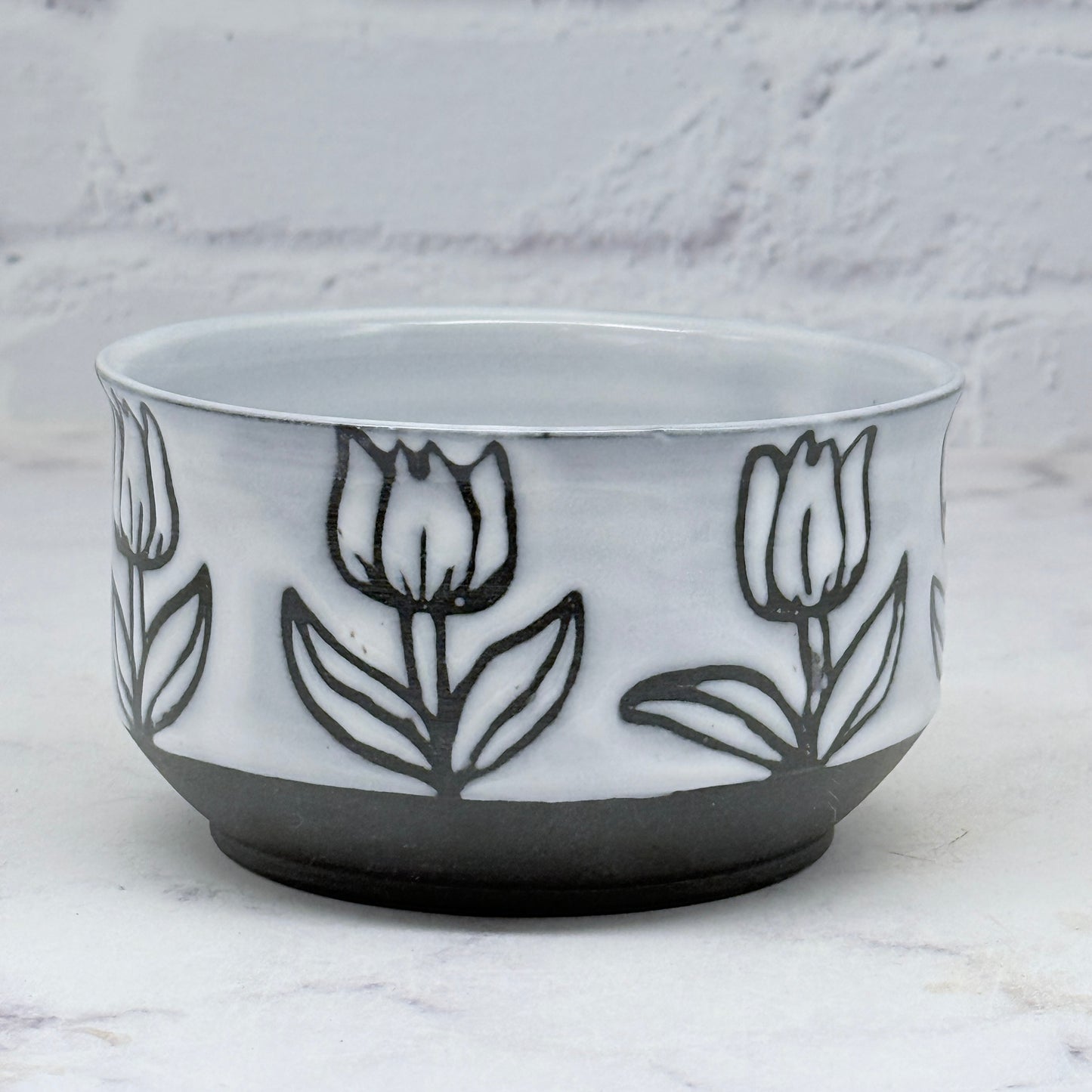 Tulips B&W Small Bowl
