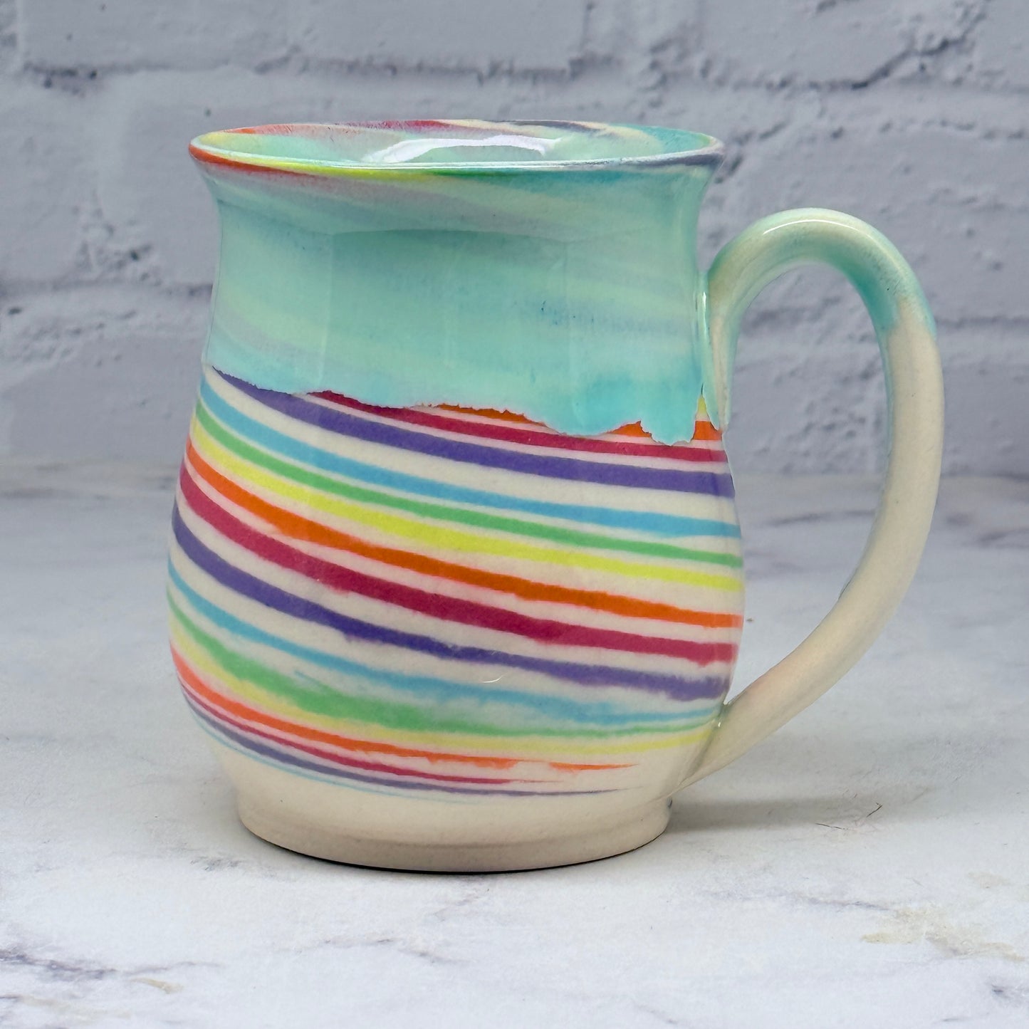Turquoise Rainbow Mug 3