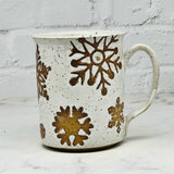 Speckled White Snowflakes Mug 1