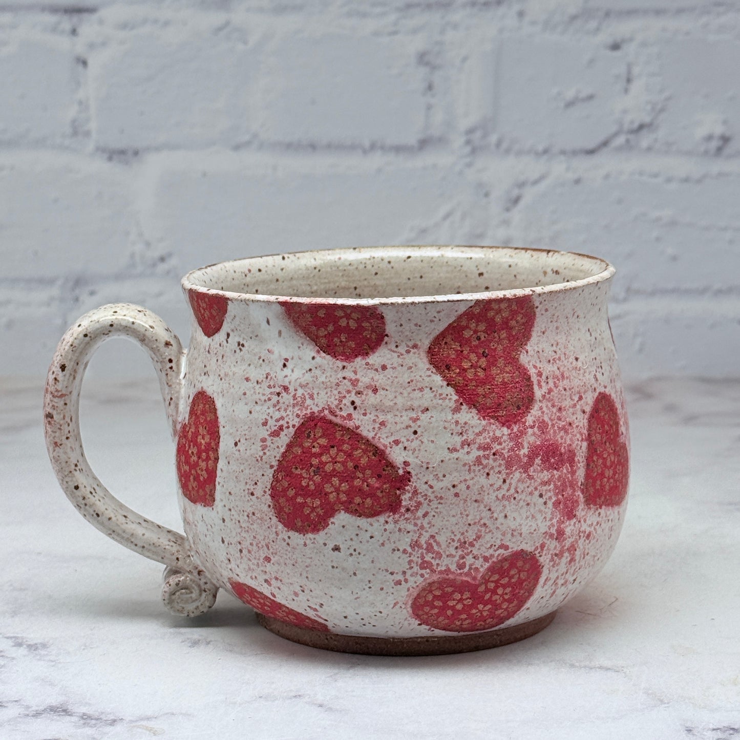 Red Hearts Cafe Mug 2