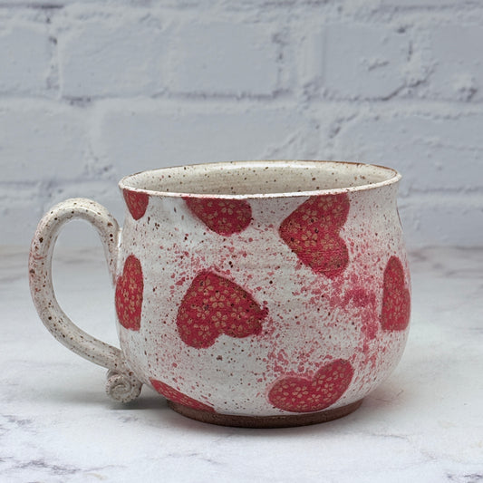 Red Hearts Cafe Mug 2
