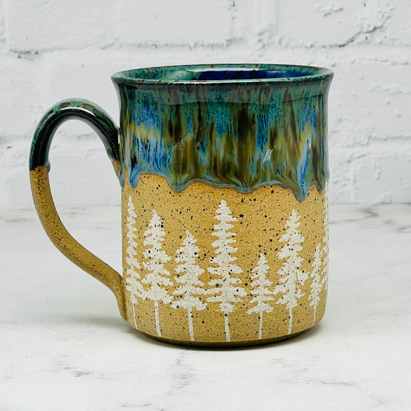 Blue with White Pines Mug 2