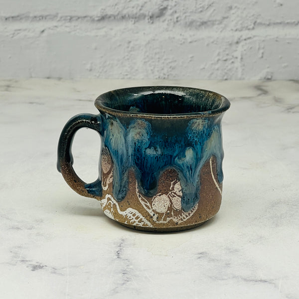 Speckled Blue with Skulls Espresso Mug 1