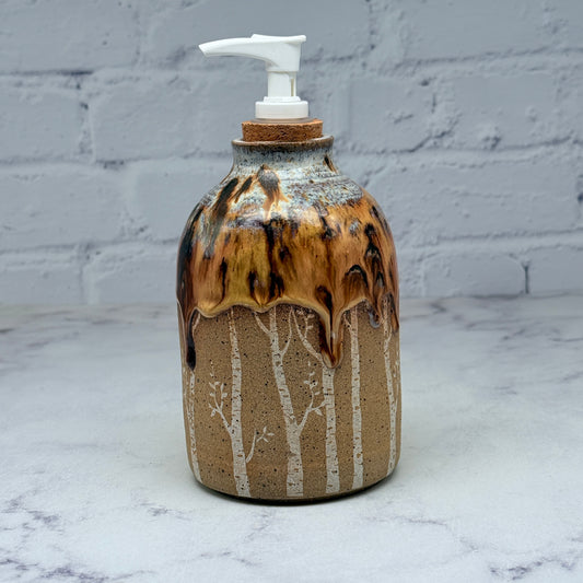 Cream with Birch Soap Dispenser