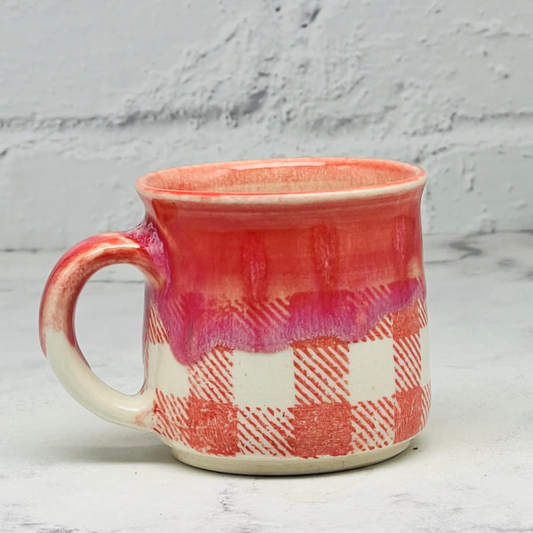 Red Plaid Espresso Mug