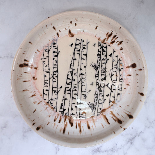 Cream with Birch Low Bowl