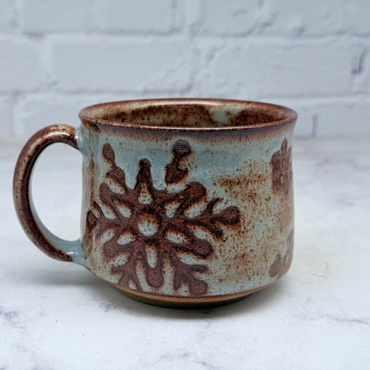 Light Blue with Snowflakes Mug 2