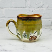 Brown with Pinecones Mug 1